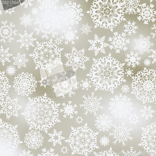 Image of Elegant Christmas with white snowflakes. EPS 8