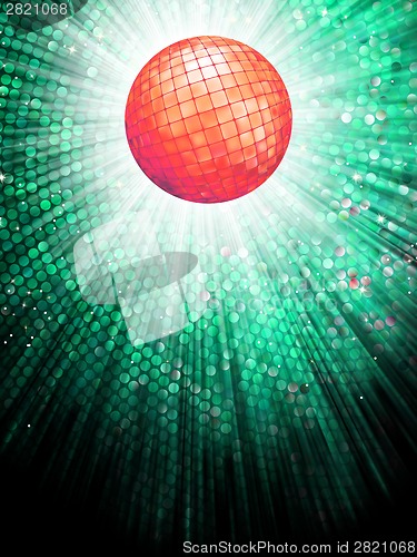 Image of Red disco ball on light mosaic detail. EPS 10