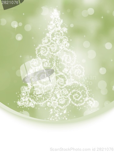 Image of Christmas tree on elegant bokeh. EPS 8