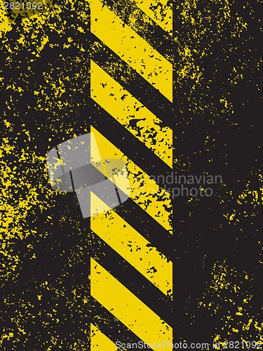 Image of A grungy and worn hazard stripes texture. EPS 8