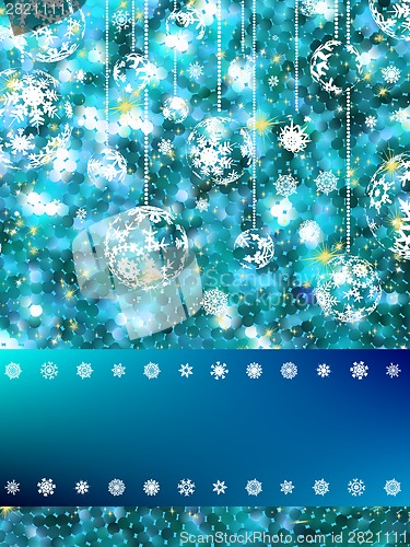 Image of Elegant christmas with snowflakes. EPS 8