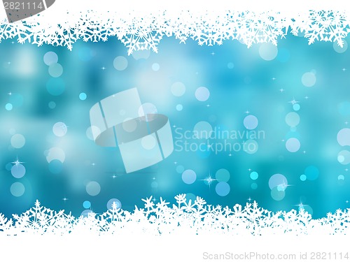 Image of Blue background with snowflakes. EPS 8
