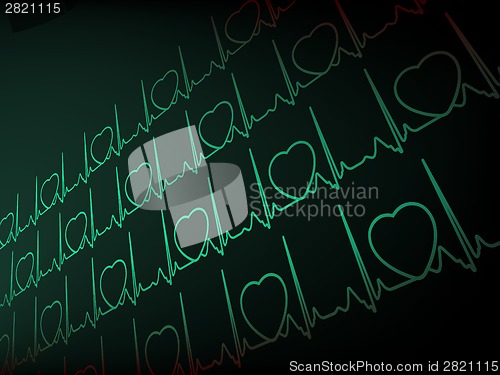 Image of ECG tracing monitor. EPS 8