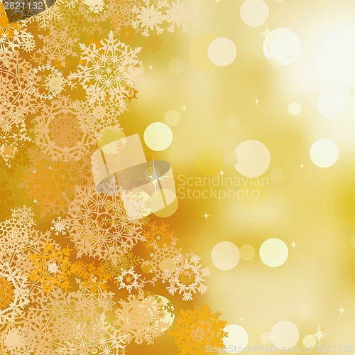 Image of Golden christmas background. EPS 8
