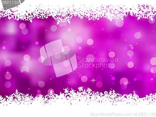 Image of Purple background with snowflakes. EPS 8