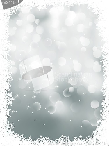 Image of Elegant snowflakes winter background. EPS 8