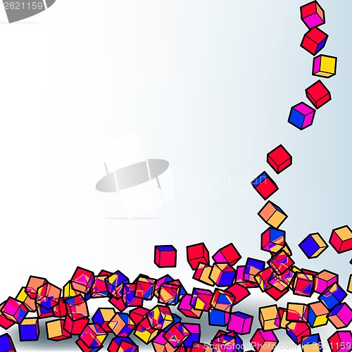 Image of Abstract 3d colorful mosaic background. EPS8
