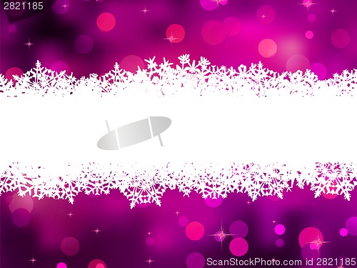 Image of Purple background with snowflakes. EPS 8