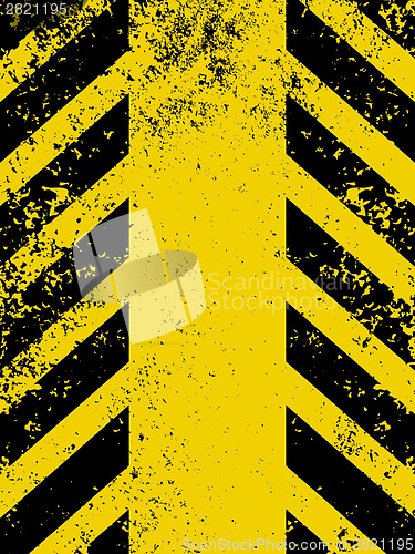 Image of Hazard stripes in Grunge style. EPS 8