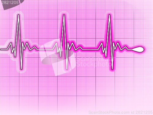 Image of Graph from heart beat and a heart. EPS 8