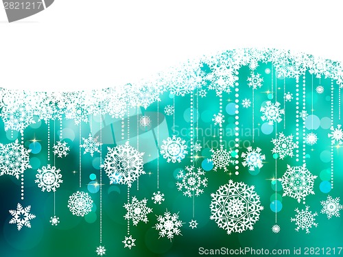 Image of Blue christmas background with copy space. EPS 8