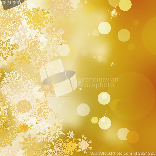 Image of Golden christmas background. EPS 8