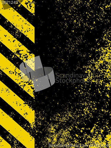 Image of A grungy and worn hazard stripes texture. EPS 8