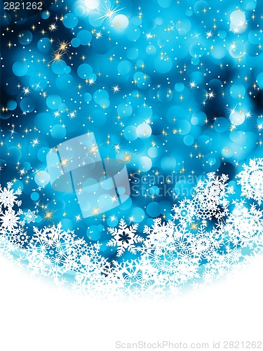 Image of Blue abstract christmas with snowflake. EPS 8