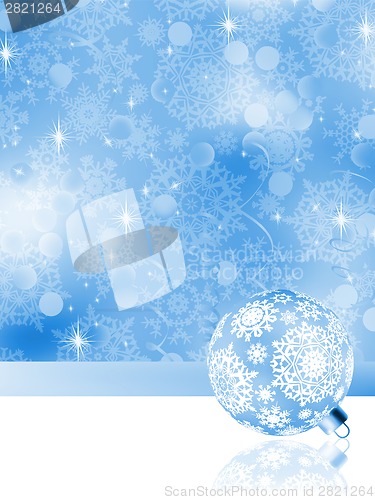 Image of Elegant christmas background with baubles. EPS 8