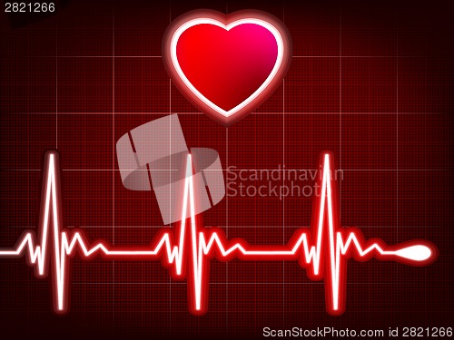 Image of Heart beating monitor. EPS 8