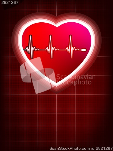 Image of Abstract heart beats cardiogram. EPS 8