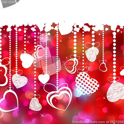 Image of Beautiful valentine day card with copyspace. EPS 8