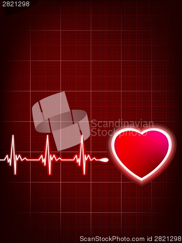 Image of Abstract heart beats cardiogram. EPS 8