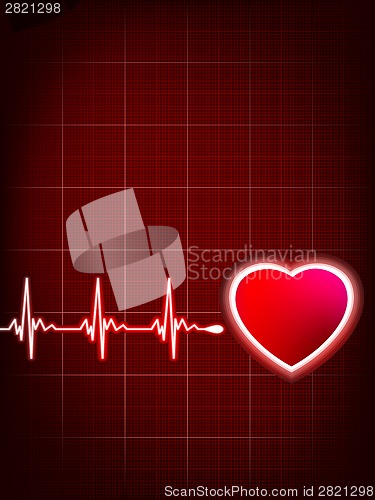 Image of Abstract heart beats cardiogram. EPS 8