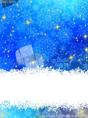 Image of Blue background with snowflakes. EPS 8