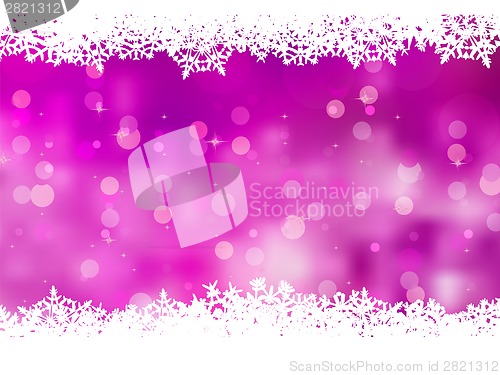 Image of Purple background with snowflakes. EPS 8
