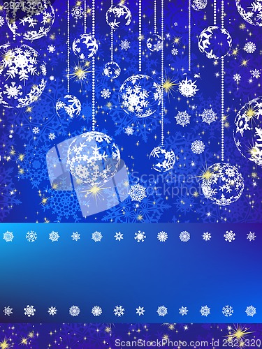 Image of Blue Christmas Background. EPS 8