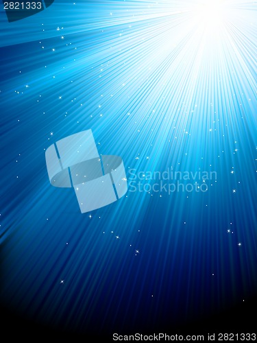 Image of Stars on blue striped background. EPS 8