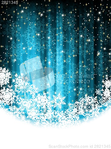 Image of Blue abstract christmas with snowflake. EPS 8