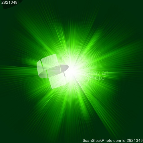 Image of Green color design with a burst. EPS 8
