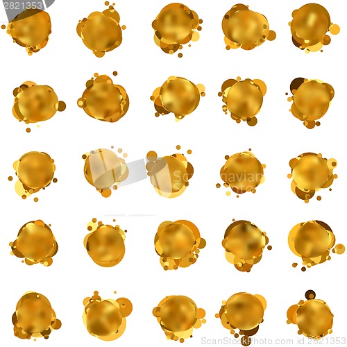 Image of Abstract gold speech bubble. EPS 8