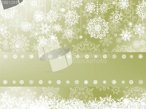 Image of Elegant christmas background with snowflake. EPS 8