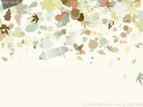 Image of Autumn design with leafs. EPS 8