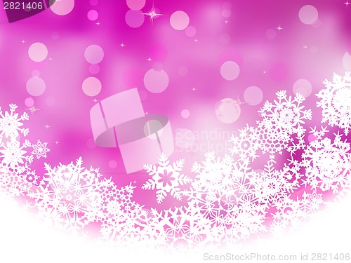 Image of Pink background with snowflakes. EPS 8