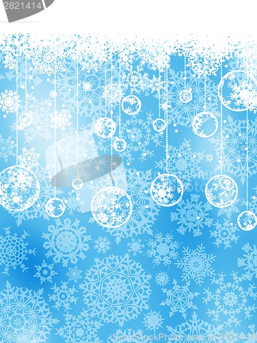 Image of Elegant christmas background with baubles. EPS 8