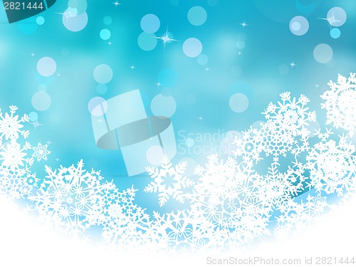 Image of Blue christmas with white snowflake. EPS 8