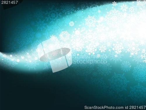 Image of Blue winter background & snowflakes. EPS 8