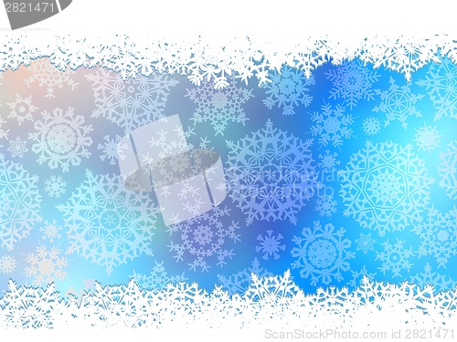 Image of Blue background with snowflakes. EPS 8