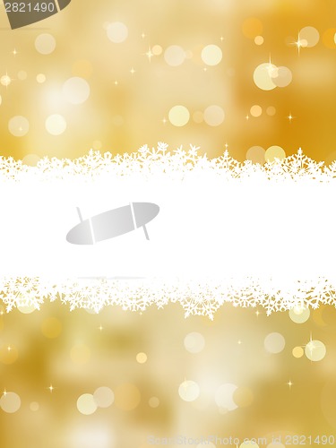 Image of Gold christmas background with copy space. EPS 8