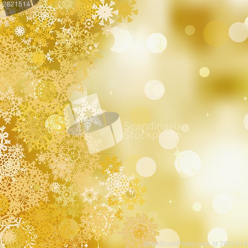 Image of Golden christmas background. EPS 8