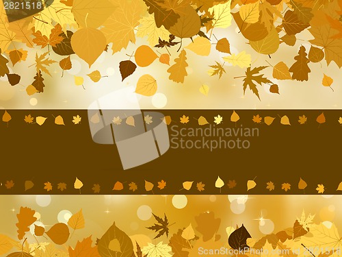 Image of Autumn with colored leaves on bokeh effect. EPS 8