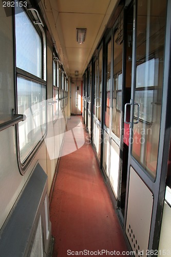 Image of in old train