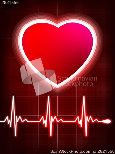 Image of Abstract heart beats cardiogram. EPS 8