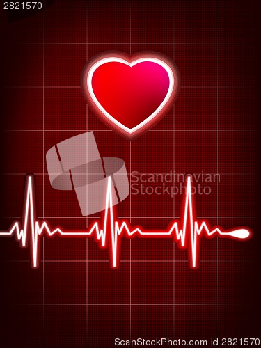 Image of Abstract heart beats cardiogram. EPS 8