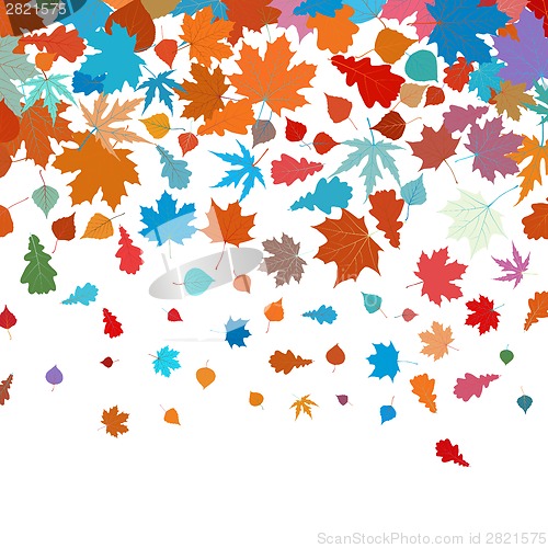 Image of Autumn leafs abstract background. EPS 8