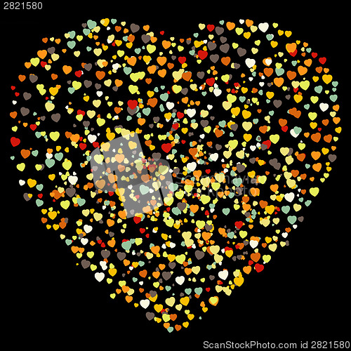 Image of Beautiful colorful heart shape background. EPS 8