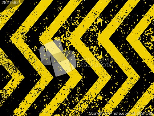 Image of A grungy and worn hazard stripes texture. EPS 8