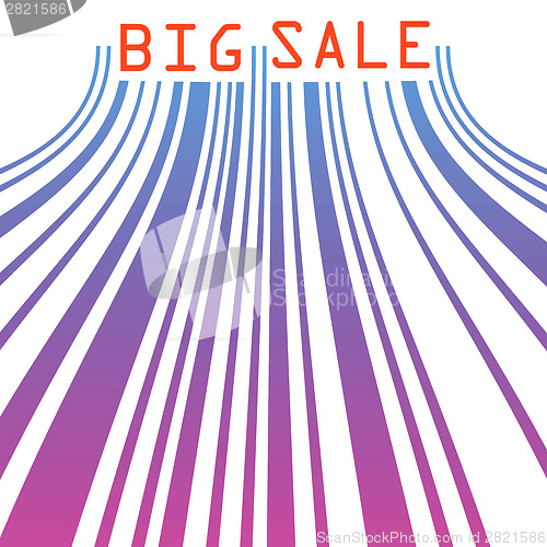 Image of Big sale barcode banner. EPS 8