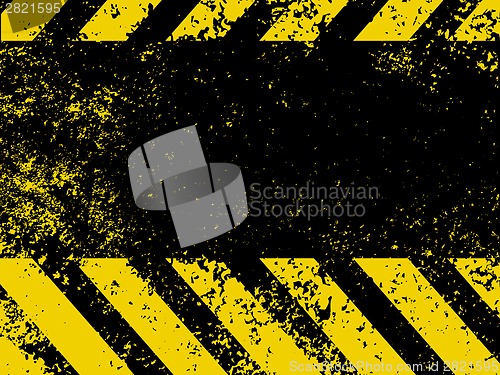 Image of Hazard stripes in Grunge style. EPS 8