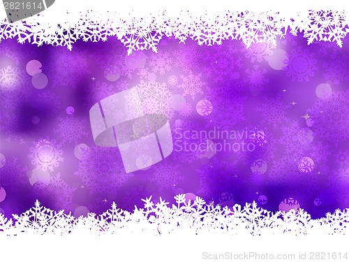 Image of Purple background with snowflakes. EPS 8